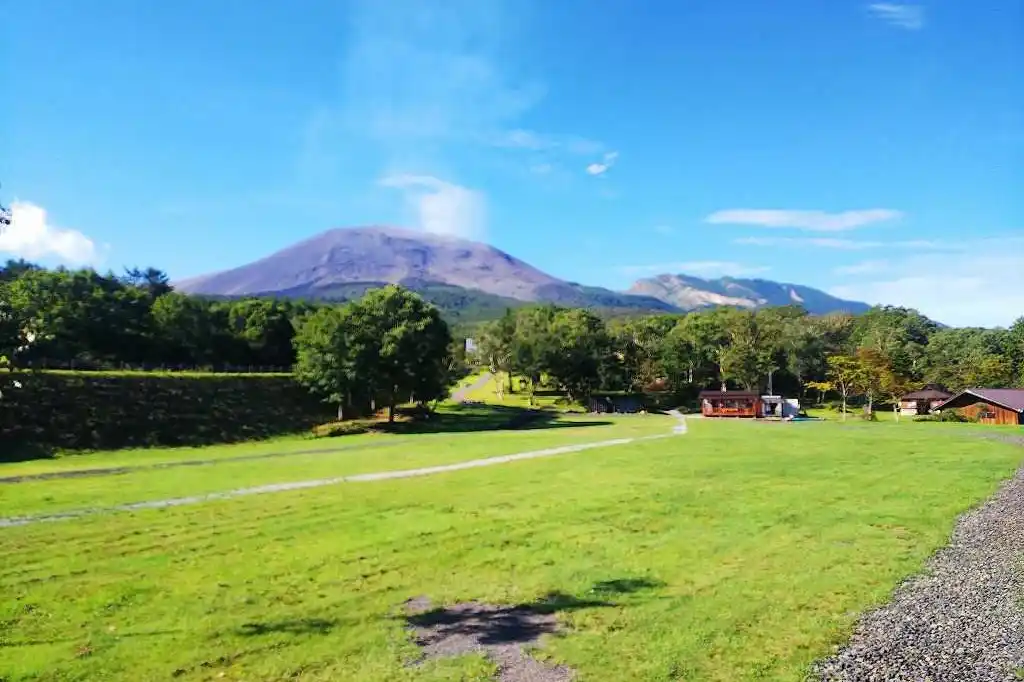 標高の高いキャンプ場の風景