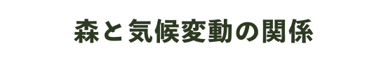 森と気候変動の関係